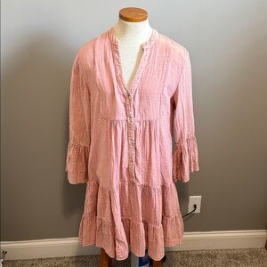 Feherty - Dune Cotton Gauze Kasey Dress - Size Small - Light Pink